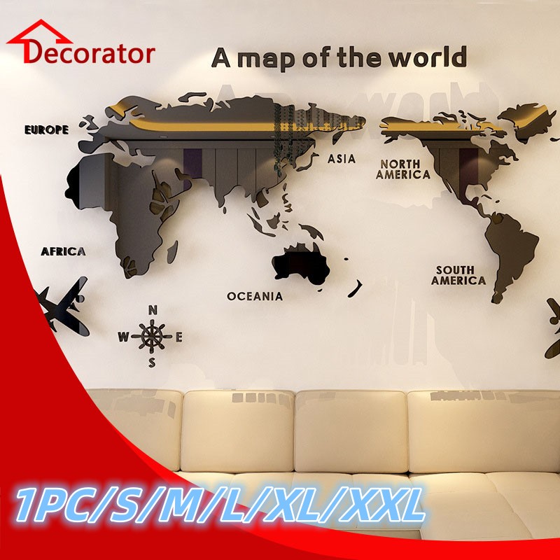 Office Furniture World - Nordic World Map Acrylic 3D Wall