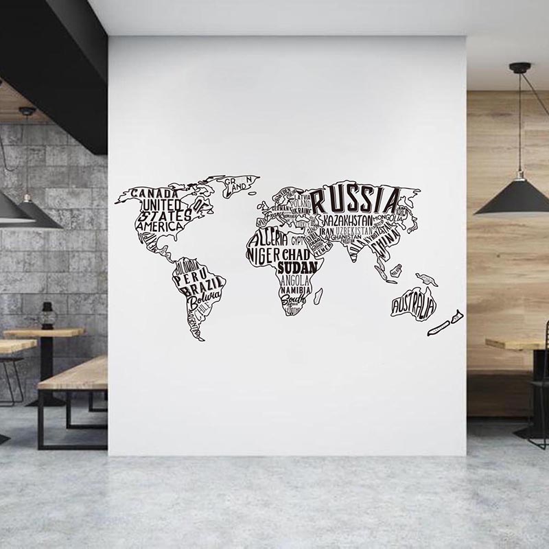 Large World Map Collage Wall S - Office Furniture World recension och pris
