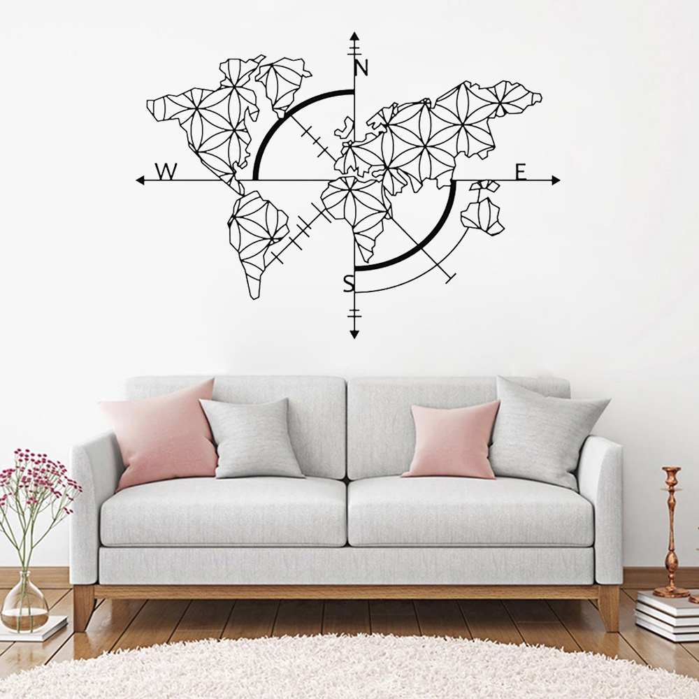 World Map Art Wall Decal World - Office Furniture World recension och pris