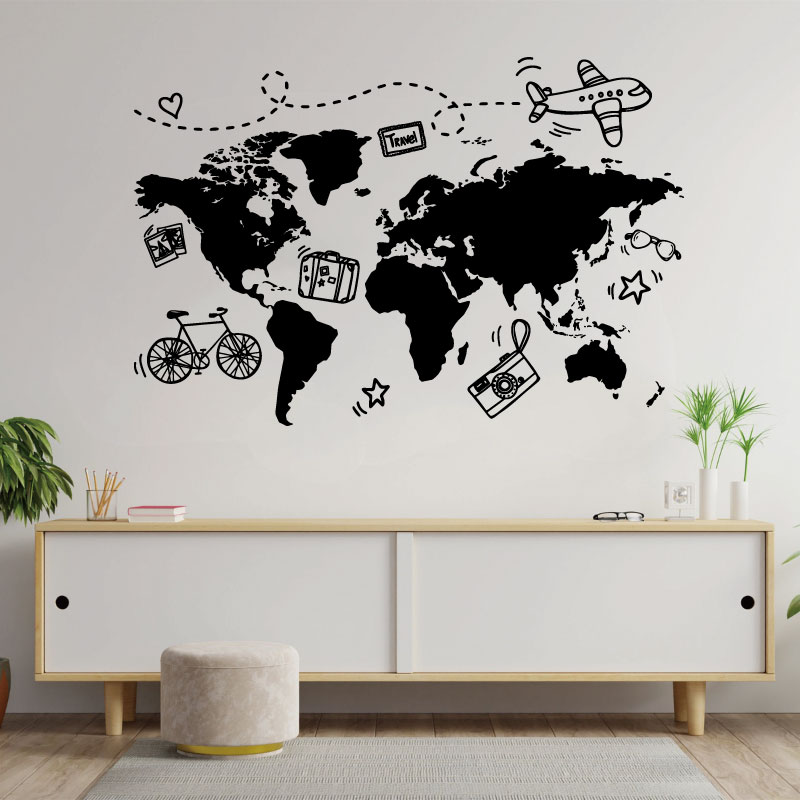 Go Travel World Map Wall Stick - Office Furniture World recension och pris