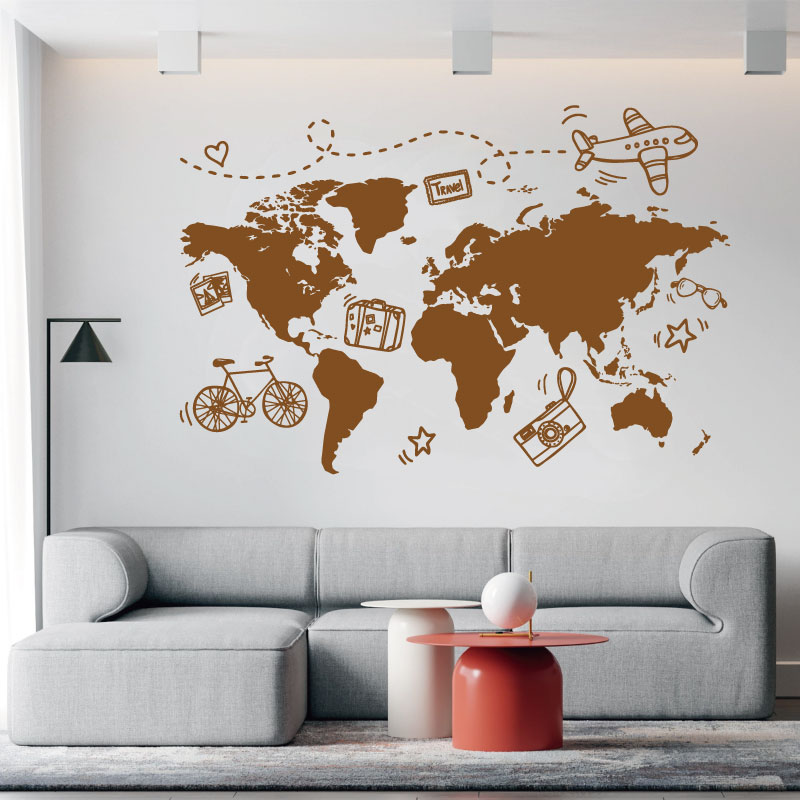 Go Travel World Map Wall Stick - Office Furniture World recension och pris