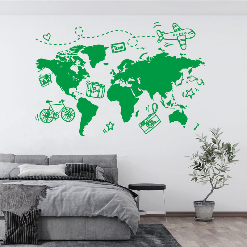 Go Travel World Map Wall Stick - Office Furniture World recension och pris