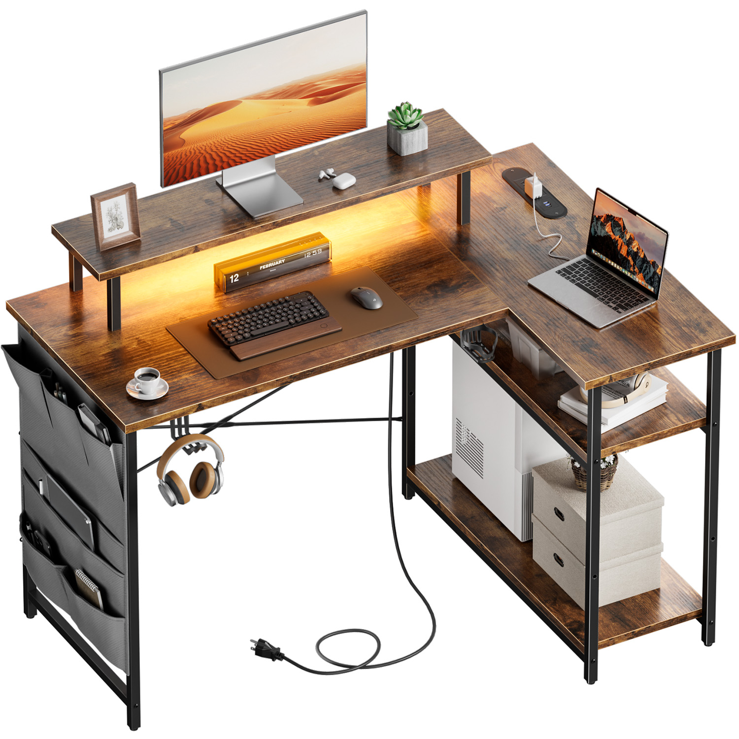 L-Shaped Computer Desk, Featur - Office Furniture Outlet recension och pris
