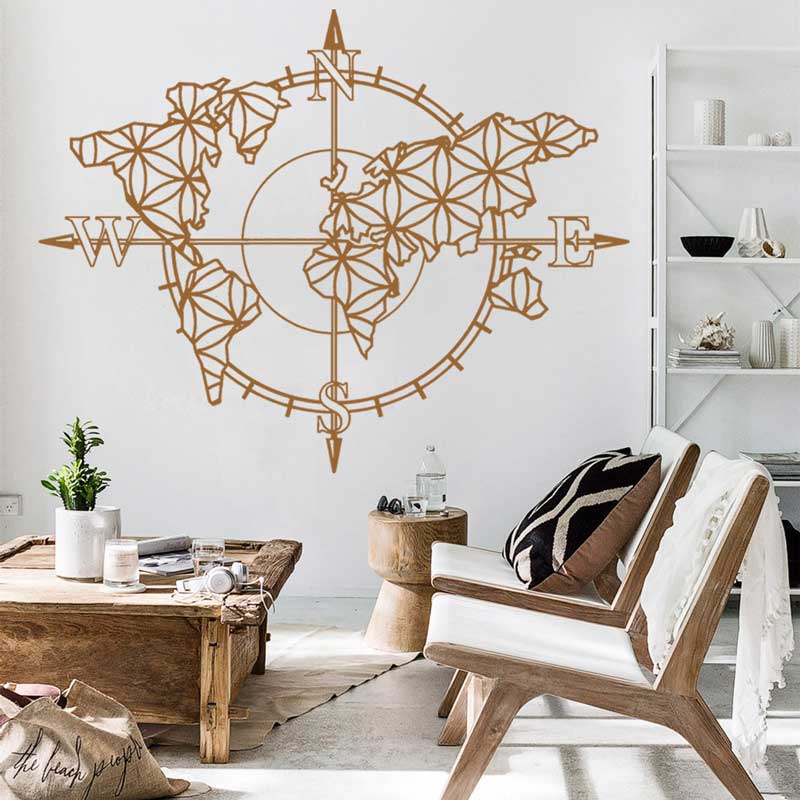 Flower of Life World Map Compa - Office Furniture World recension och pris