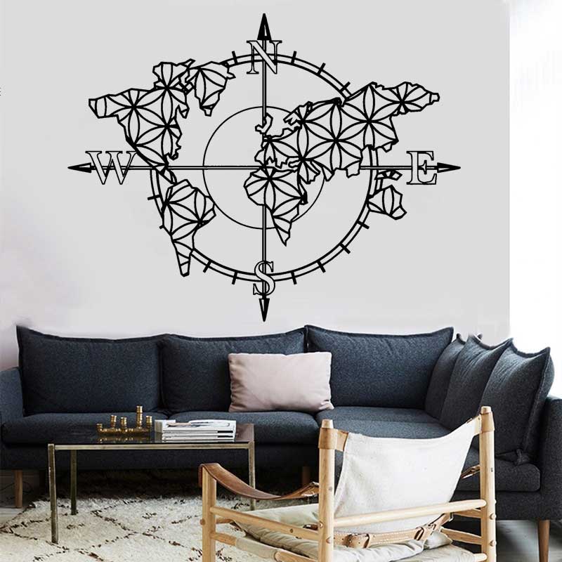 Flower of Life World Map Compa - Office Furniture World recension och pris