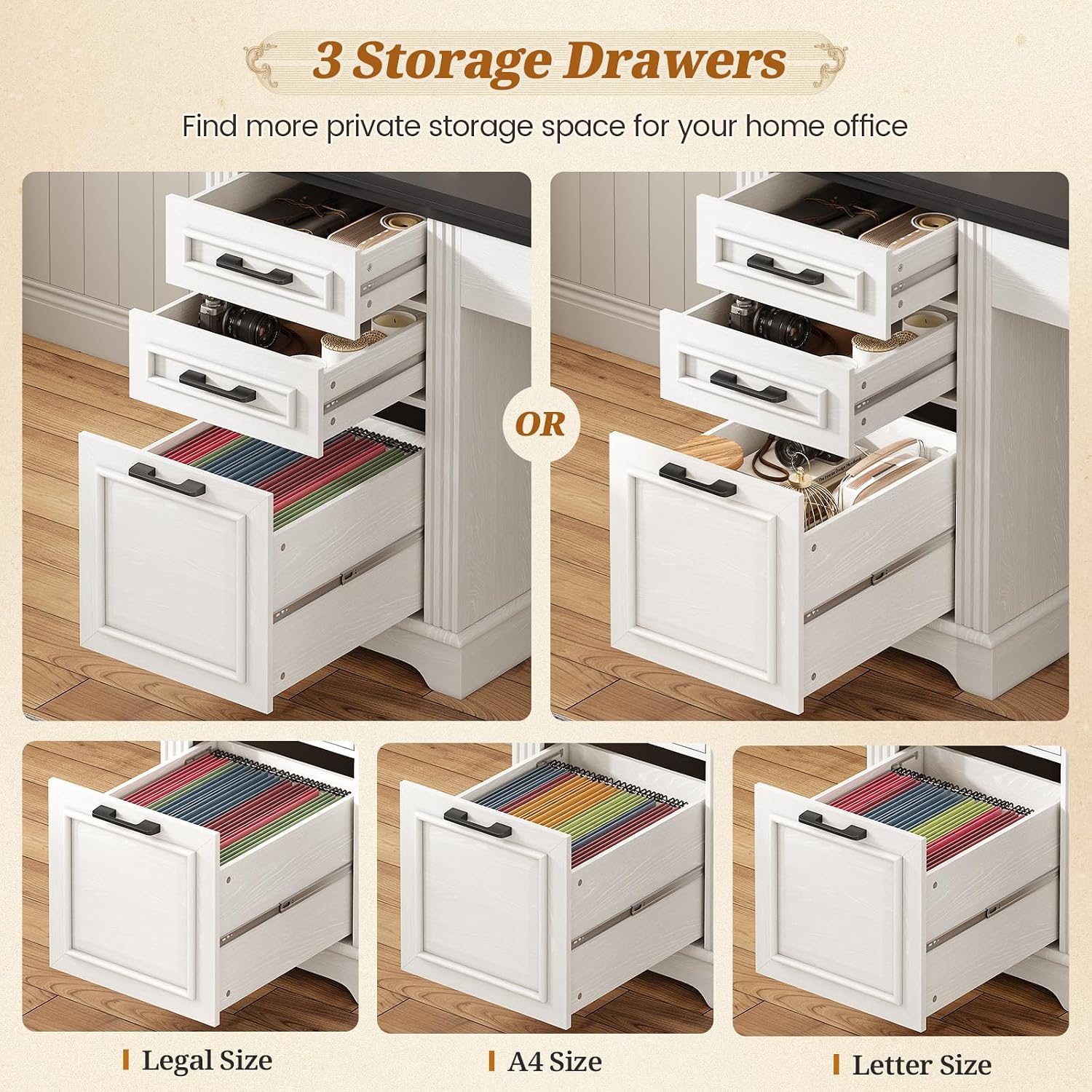 L Shaped Desk with Hutch & 3 D - Office Furniture Outlet recension och pris