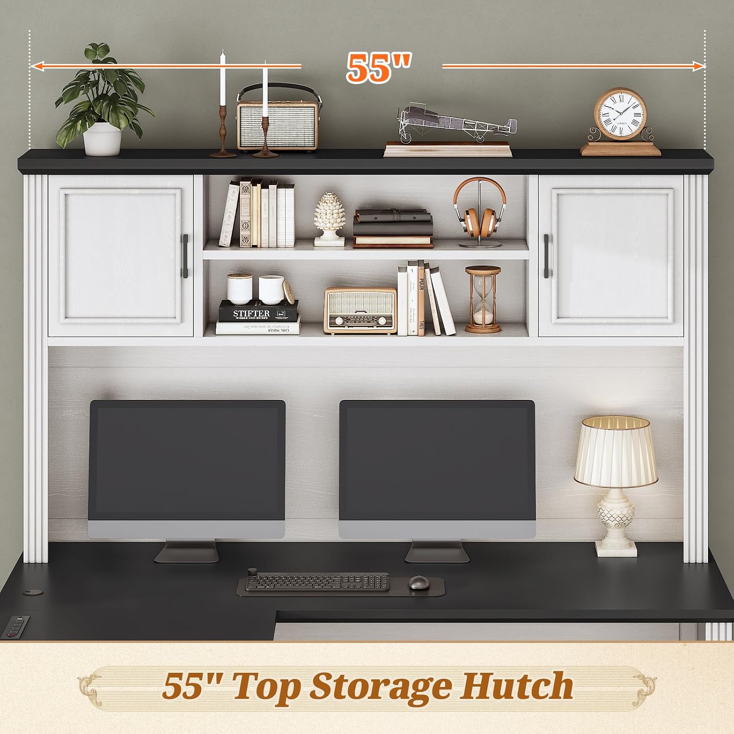 L Shaped Desk with Hutch & 3 D - Office Furniture Outlet recension och pris