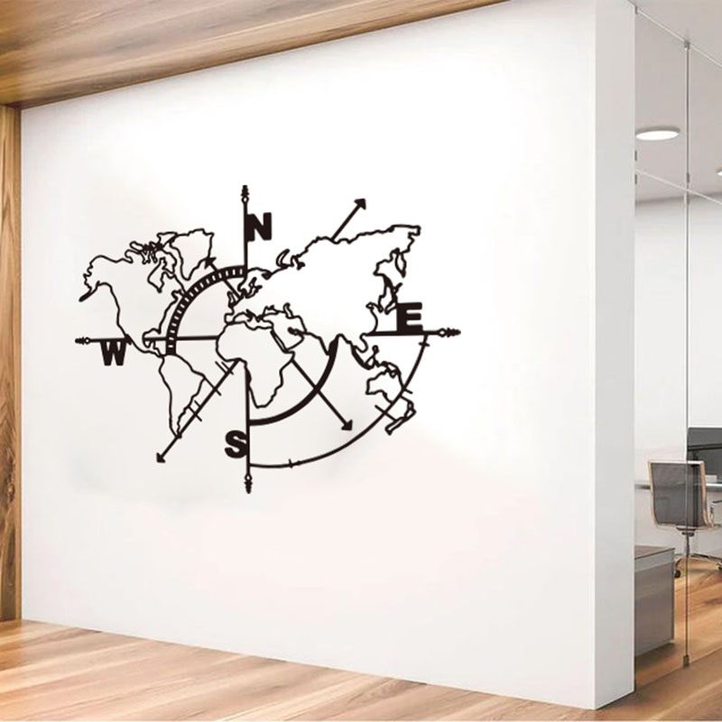 Large World Map Compass Car Wa - Office Furniture World recension och pris
