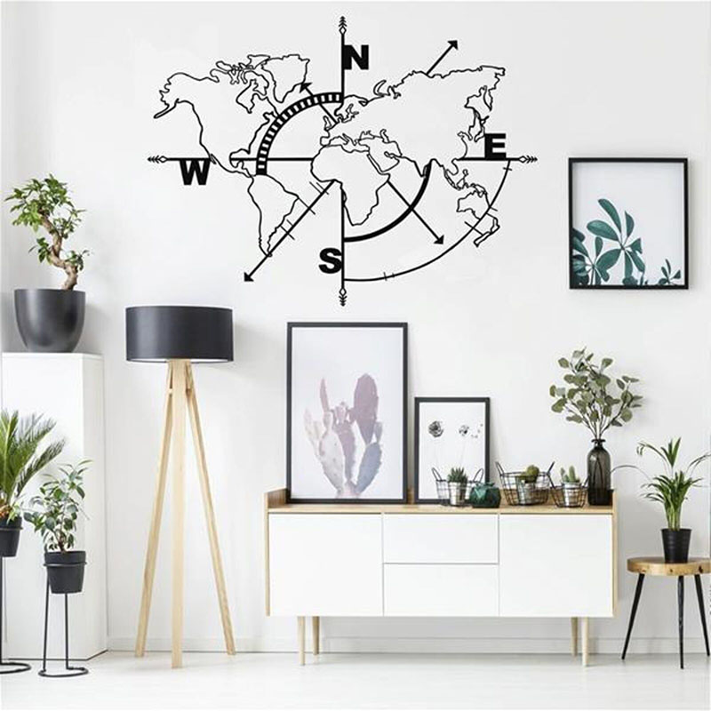 Large World Map Compass Car Wa - Office Furniture World recension och pris