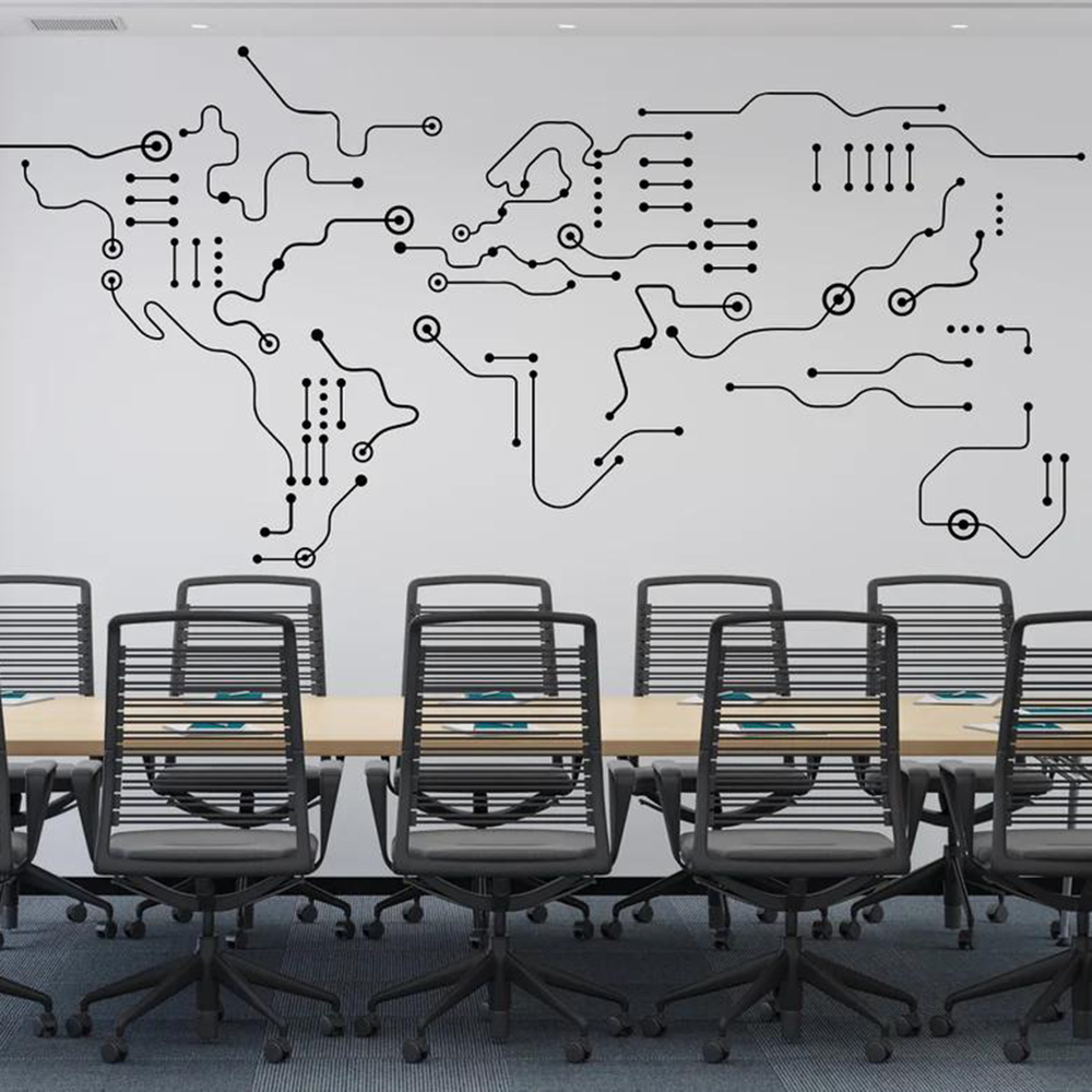 Circuit Board World Map Office - Office Furniture World recension och pris