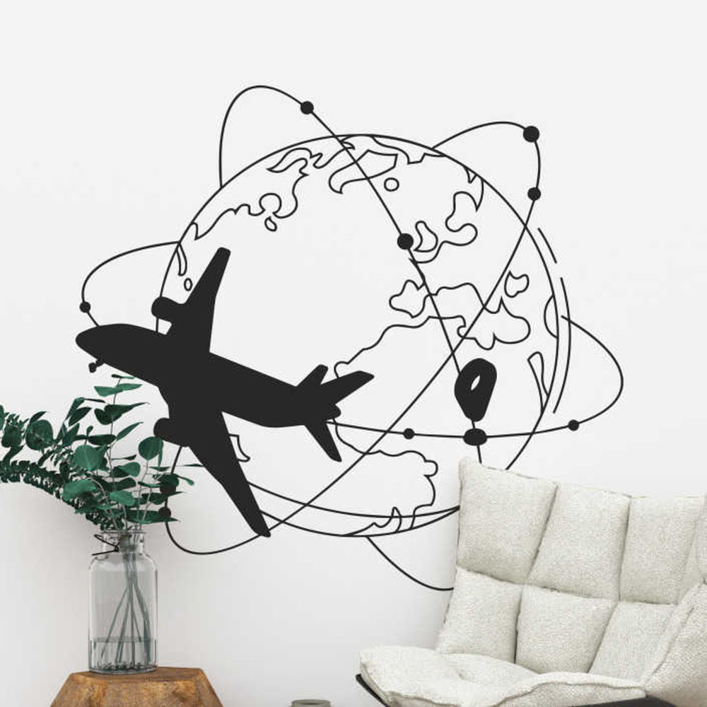 Large Travel The World Airplan - Office Furniture World recension och pris