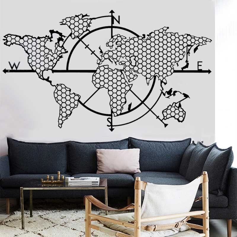 Honeycomb Geometric World Map  - Office Furniture World recension och pris