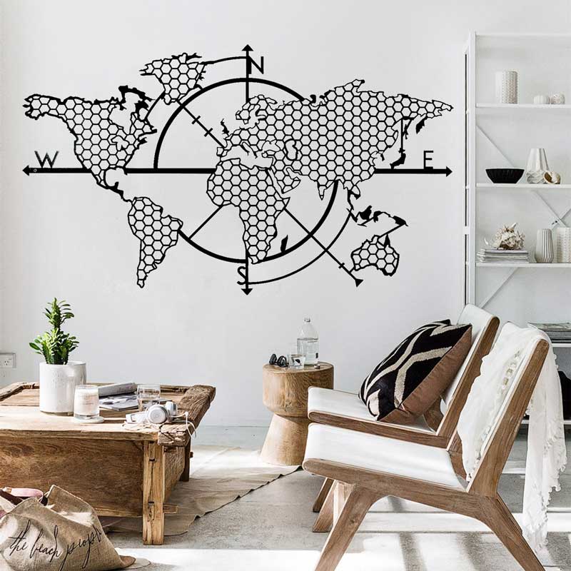 Honeycomb Geometric World Map  - Office Furniture World recension och pris
