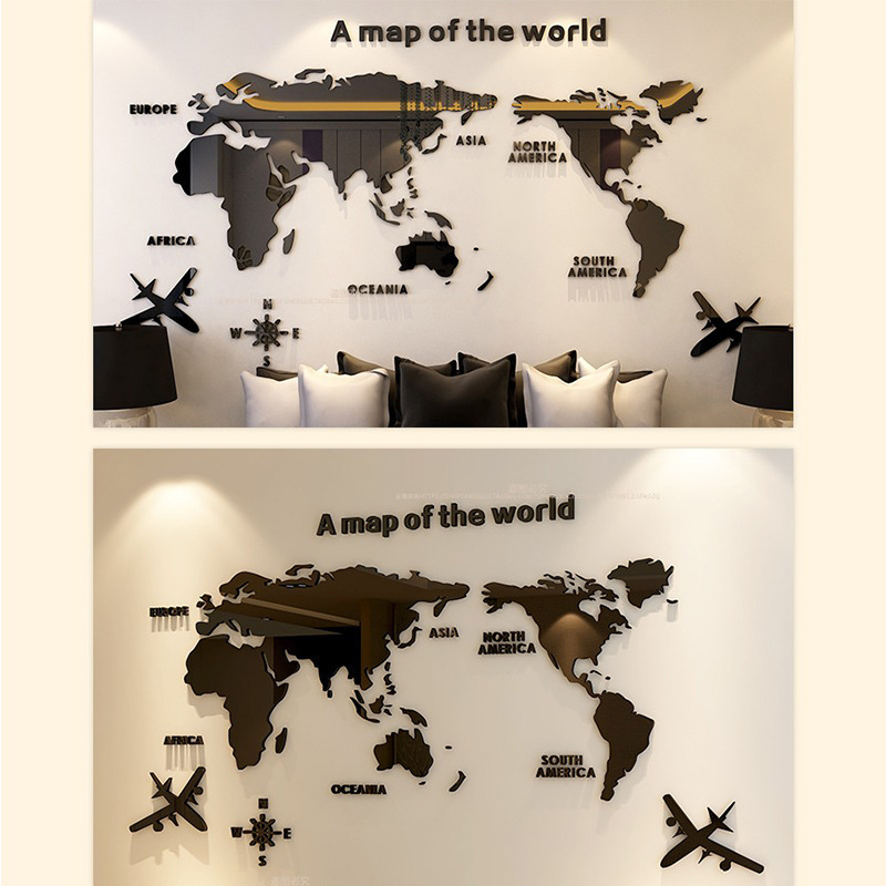 Nordic World Map Acrylic 3D Wa - Office Furniture World recension och pris
