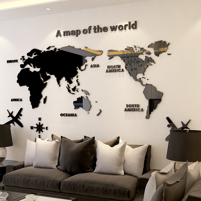 Nordic World Map Acrylic 3D Wa - Office Furniture World recension och pris