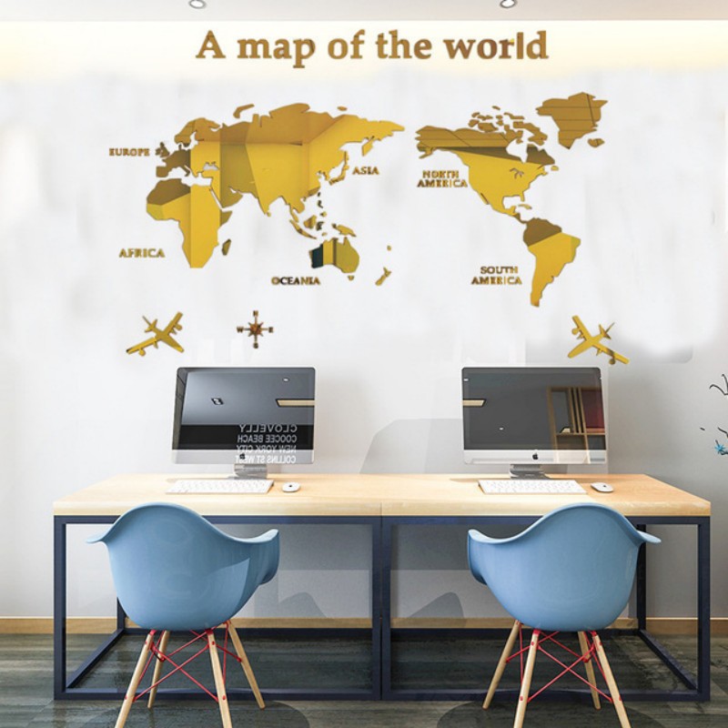Nordic World Map Acrylic 3D Wa - Office Furniture World recension och pris